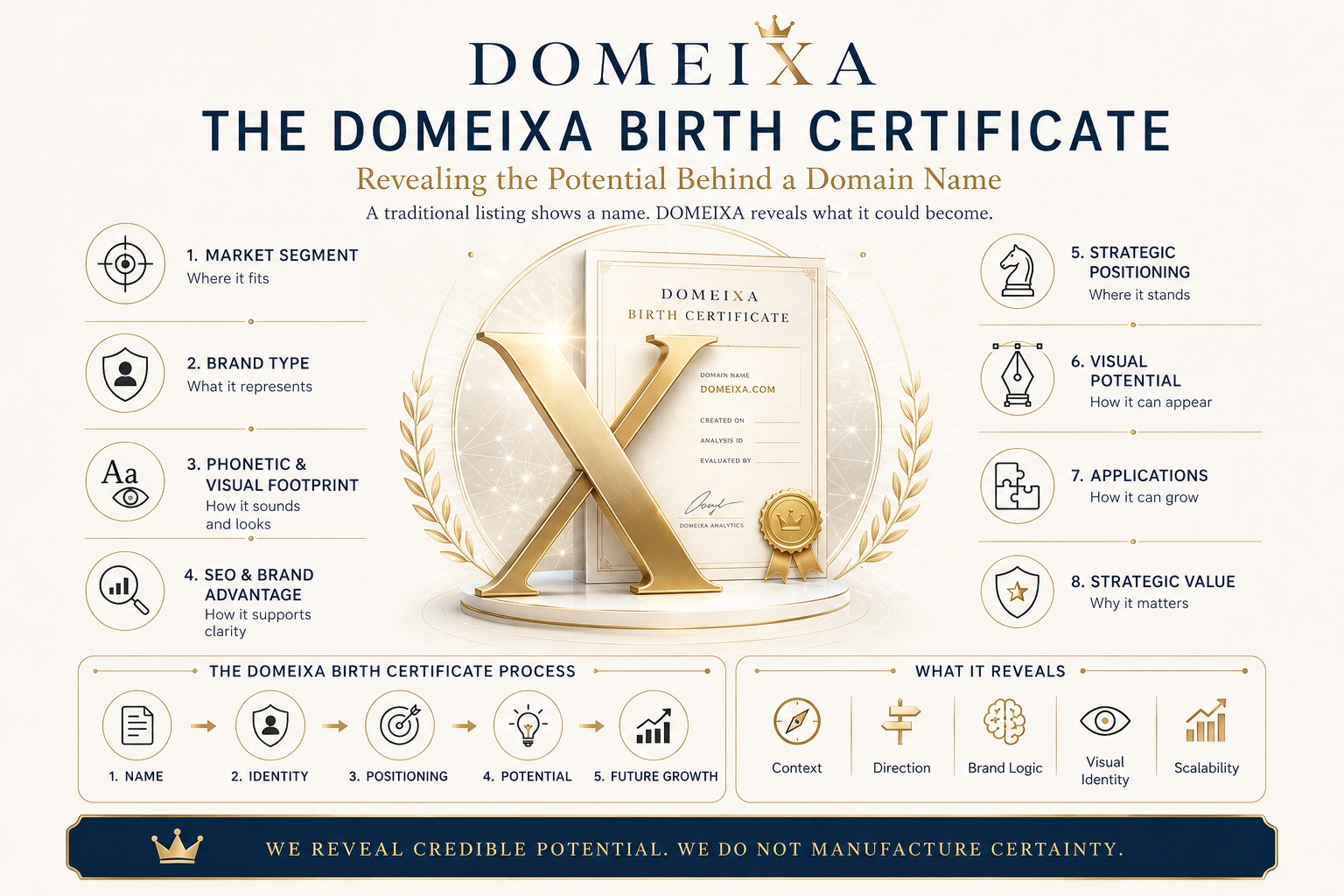 DOMEIXA Birth Certificate | Domain Brand Potential